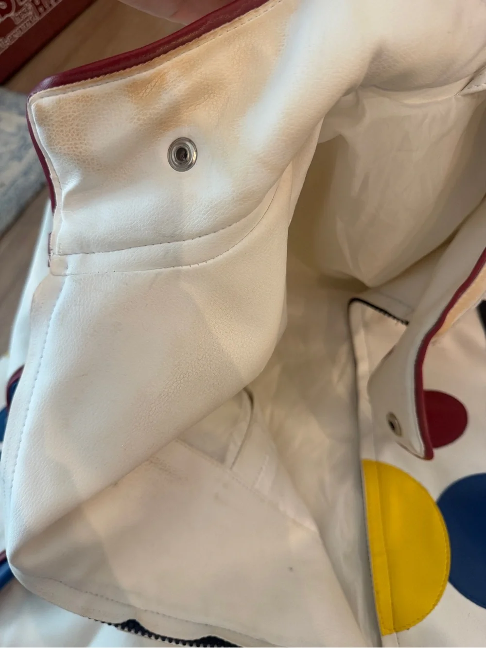 NASCAR Ricky Bobby white leather jacket - Picture 4 of 6